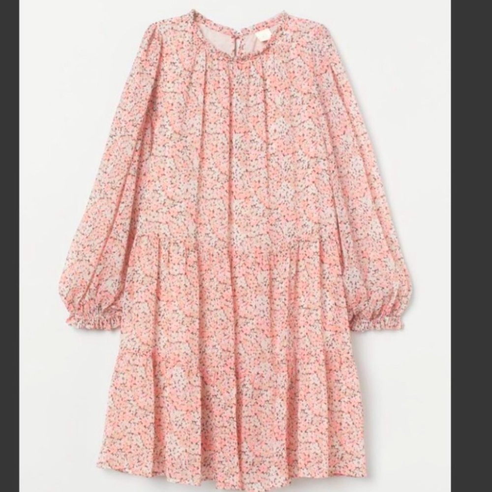 H&M floral wide sleeve dress